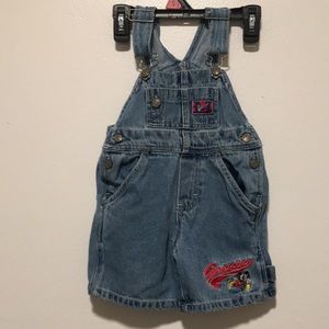 Vintage Mickey Mouse Genuine Denim Overalls size T2